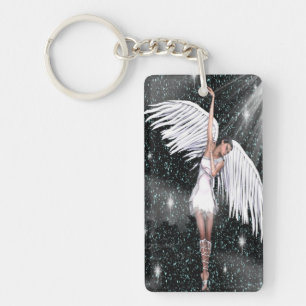 Angel Keychain Full Body Dark Sky