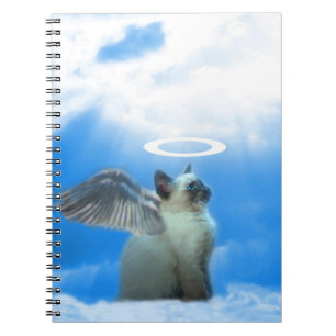 Angel Kitty Cat Siamese Kitten Notebook
