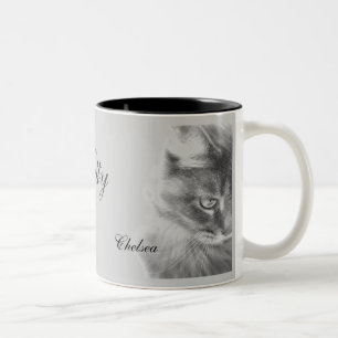 "Angel Kitty" Portrait Two-Tone Coffee Mug