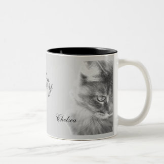 "Angel Kitty" Portrait Two-Tone Coffee Mug