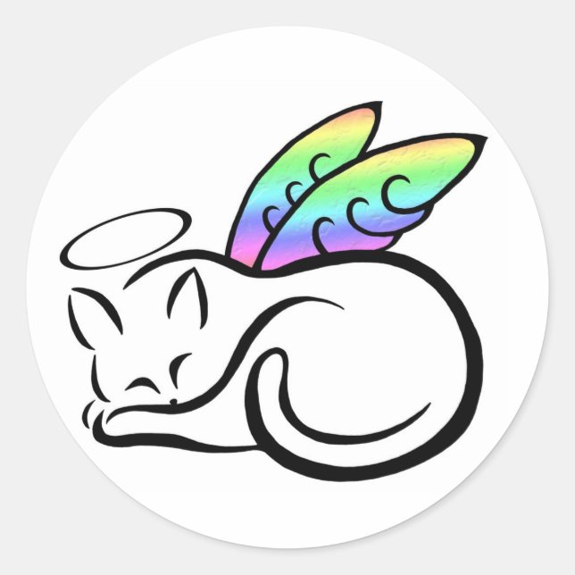Angel Kitty Sticker (Front)