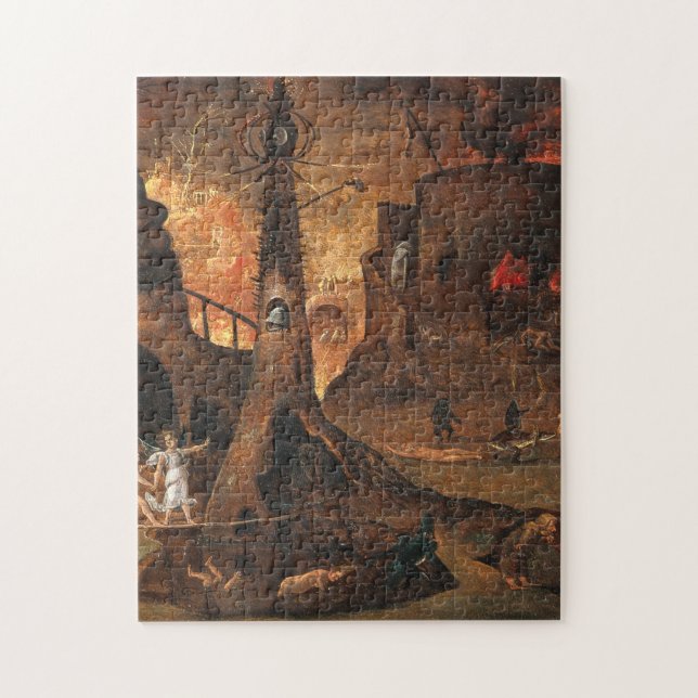 Angel Leading A Soul Into Hell By Hieronymus Bosch Jigsaw Puzzle (Vertical)