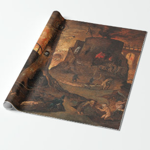Angel Leading A Soul Into Hell By Hieronymus Bosch Wrapping Paper