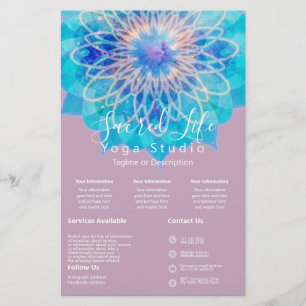 Angel Light Mandala Pink Intro Services Flyer