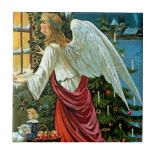 Angel Looking in the Window Tile