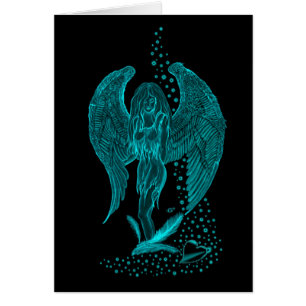 Angel lost in Love , black and green Design