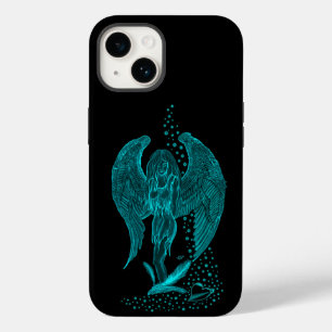 Angel lost in Love , black and green Design Case-Mate iPhone 14 Case