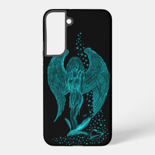 Angel lost in Love , black and green Design Samsung Galaxy Case