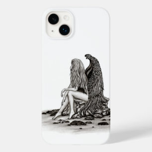 Angel , lost in thought , black and white Design Case-Mate iPhone 14 Plus Case