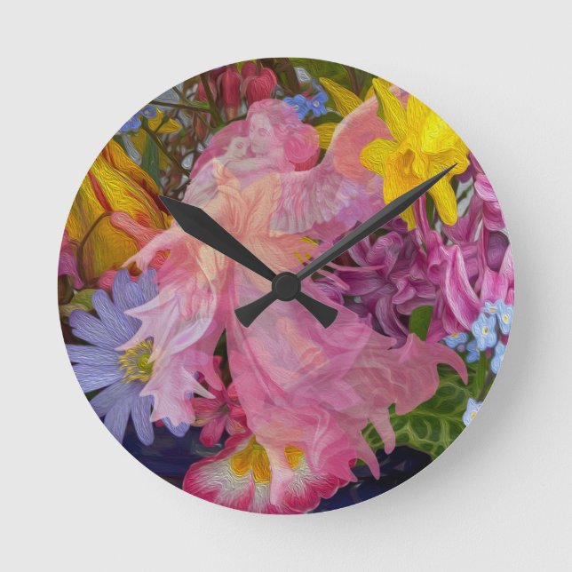 Angel Love Round Clock (Front)