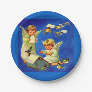 angel mail office paper plate