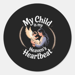 Angel mama pregnancy and infant loss awareness classic round sticker