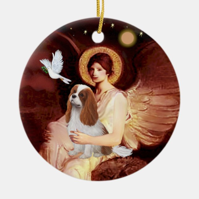 Angel & Mandolin - Blenheim Cavalier #2 Ceramic Ornament (Front)