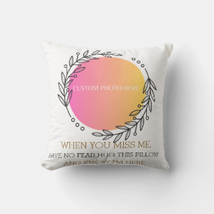 Angel Memorial Pillow with Family Photo