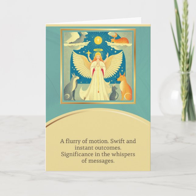 angel message happy birthday card (Front)