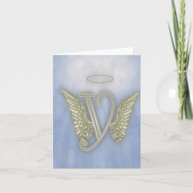Angel Monogram Note Card (Front)