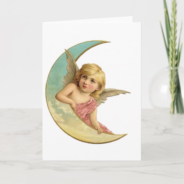 Angel Moon Holiday Card (Front)