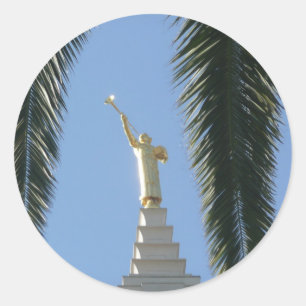 Angel Moroni  Classic Round Sticker