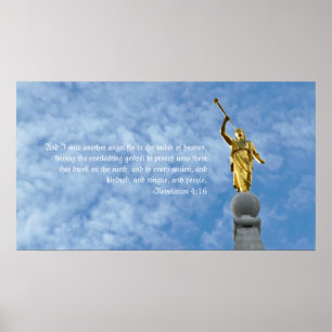 Angel Moroni on Salt Lake Temple Poster