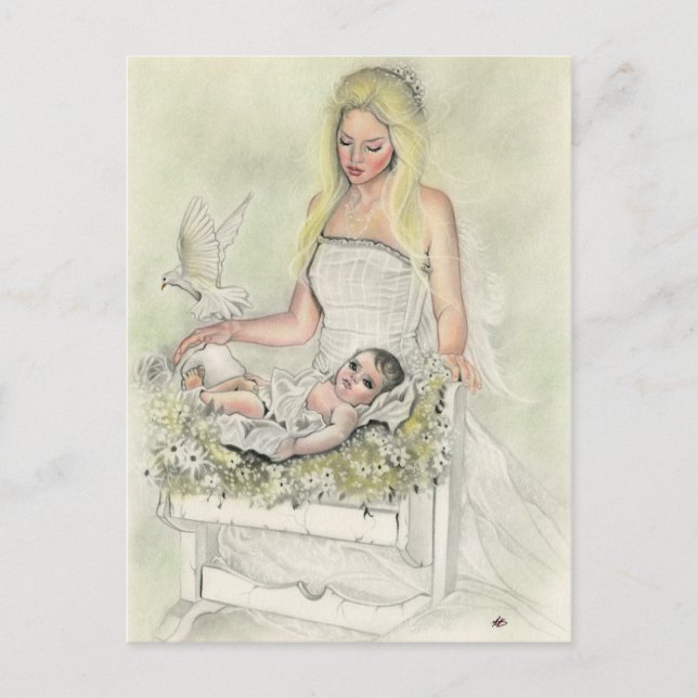 Angel mother baby postcard (Front)