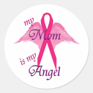 Angel Mum Classic Round Sticker