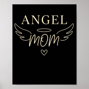 Angel Mum Forever Loved Never Forgotten Memorial Poster
