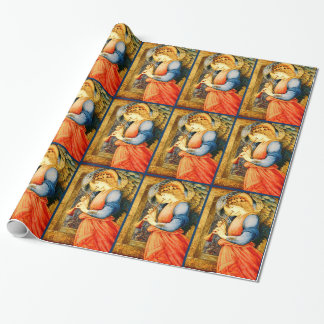 Angel Musician Playing a Flageolet Christmas Wrapping Paper