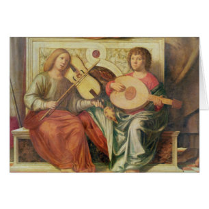 Angel musicians from painting of Virgin and