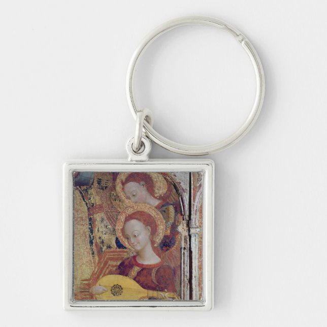Angel musicians from painting of Virgin and Child Key Ring (Front)