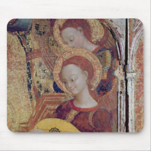 Angel musicians from painting of Virgin and Child Mouse Pad