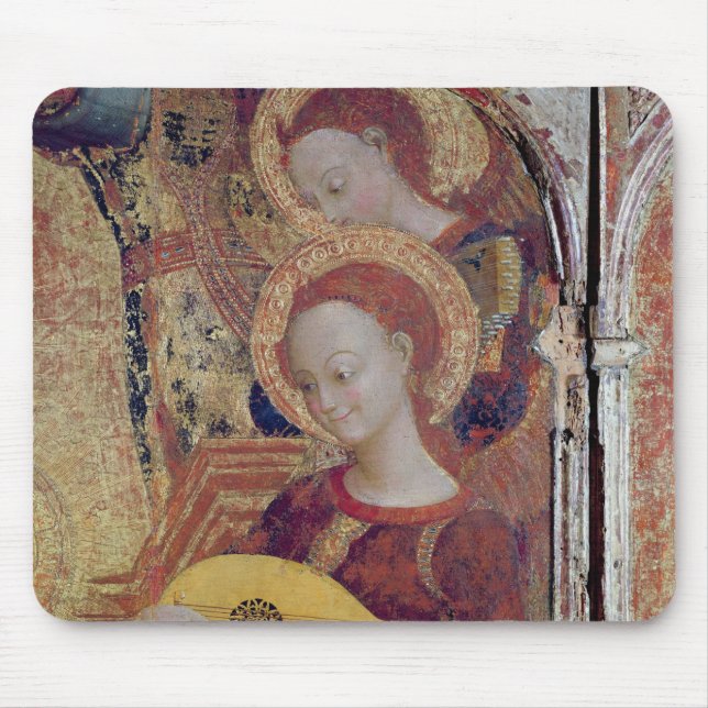 Angel musicians from painting of Virgin and Child Mouse Pad (Front)