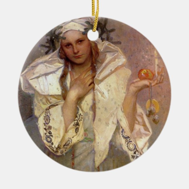 Angel Noel en Amerique Ceramic Tree Decoration (Front)