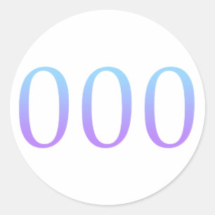 Angel Number 000 - Oneness Classic Round Sticker