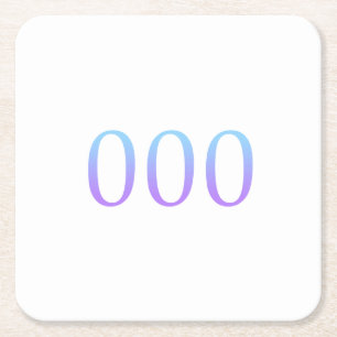 Angel Number 000 - Oneness Square Paper Coaster