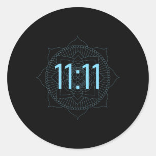 Angel Number 1111 Spiritual Sign Auspicious Lucky Classic Round Sticker