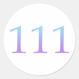 Angel Number 111 - Intuition Classic Round Sticker