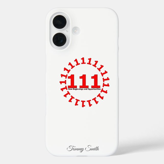 Angel Number 111 Red Design – Manifestation  Case-Mate iPhone Case (Back)