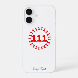 Angel Number 111 Red Design – Manifestation iPhone 16 Case
