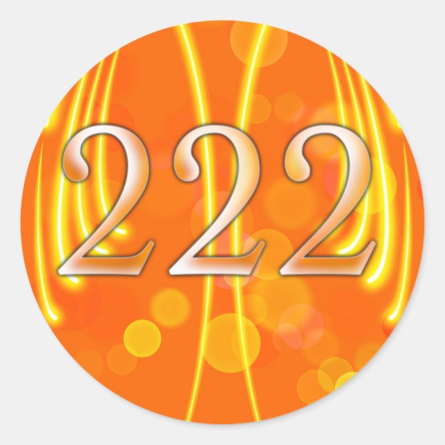 Angel number 222 classic round sticker (Front)