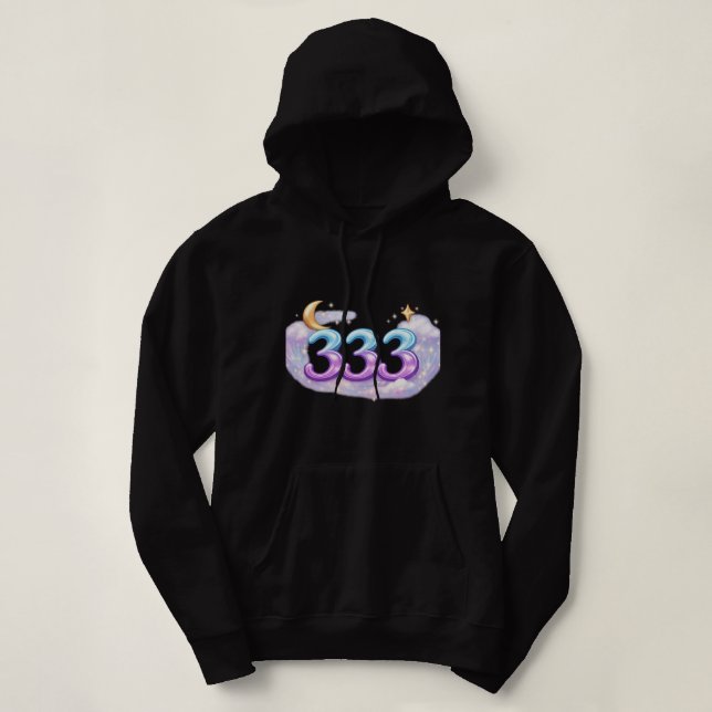 Angel Number 333 Spiritual Hoodie – Manifestation  (Design Front)