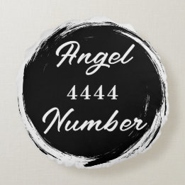 Angel Number "4444" Double Sided Round Cushion