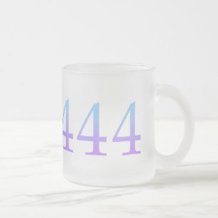 Angel Number 444  - Protection Frosted Glass Coffee Mug