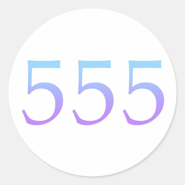 Angel Number 555 - Change Classic Round Sticker (Front)