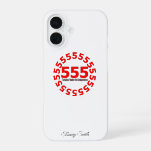 Angel Number 555 – Freedom & Change Aesthetic iPhone 16 Case