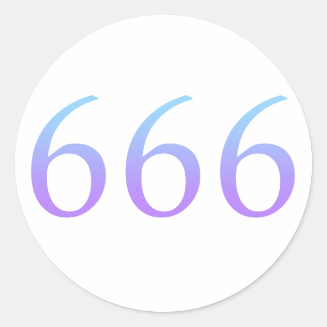 Angel Number 666 - Reflect Classic Round Sticker (Front)