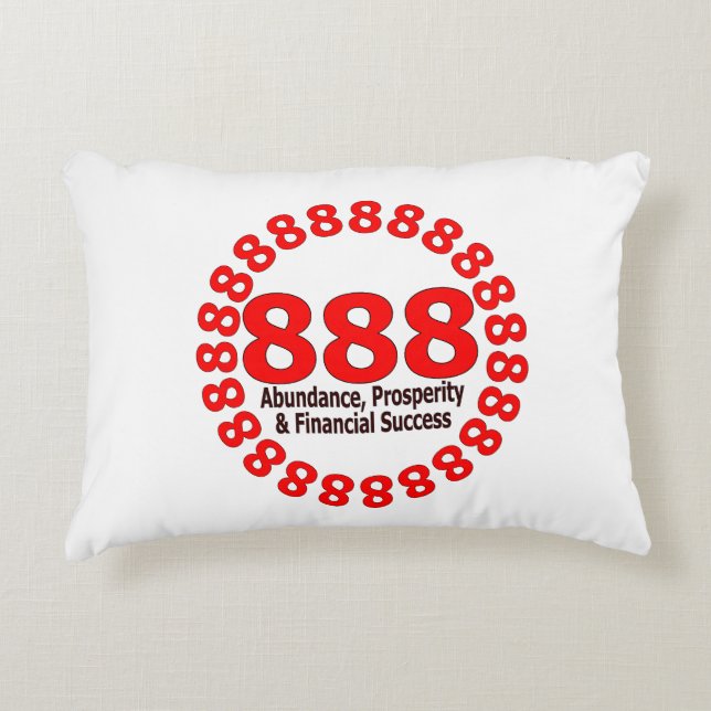 Angel Number 888 – Abundance & Harmony Decorative Cushion (Front)