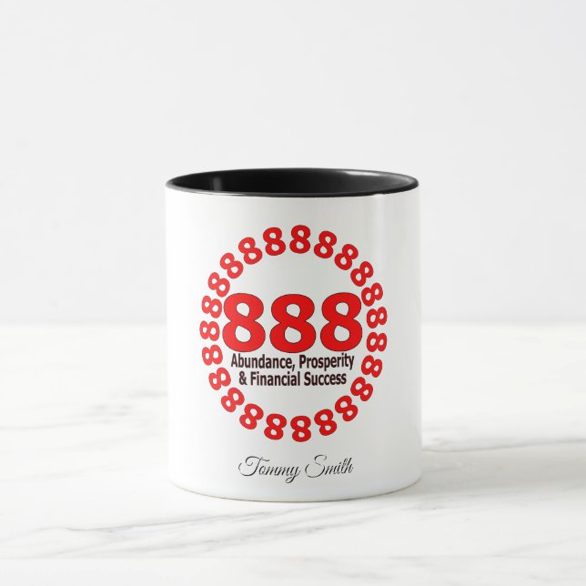 Angel Number 888 - Abundance & Infinite Blessings  Mug (Center)
