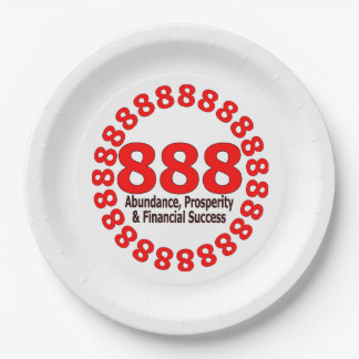 Angel Number 888 – Abundance & Luck Paper Plate