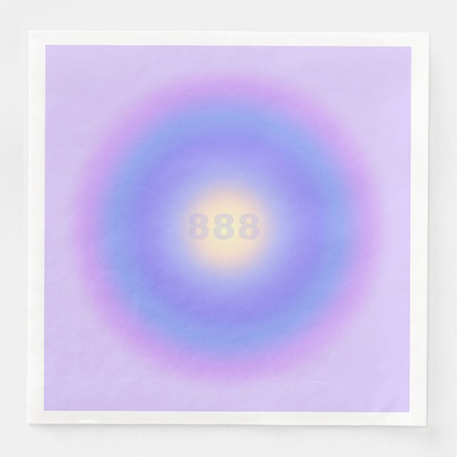 Angel Number 888 Balance - Angel Numbers Gradient  Napkin (Front)