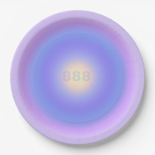 Angel Number 888 Balance - Angel Numbers Gradient Paper Plate